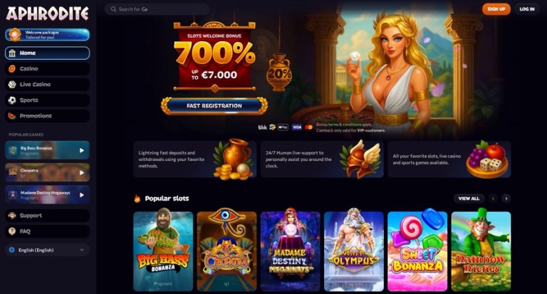 Aphrodite Casino - Αξιολόγηση, Μπόνους και Κουλοχέρηδες στην Ελλάδα 2025