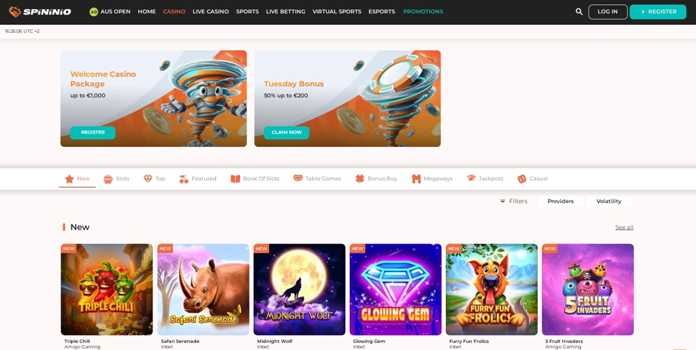 Spininio Casino online στην Ελλάδα