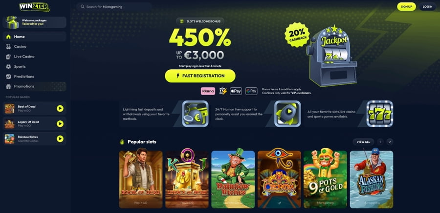 Αξιολόγηση Winzter Casino Όρια & 0% Φόρος